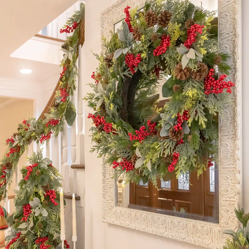 108'' in. Faux Garland