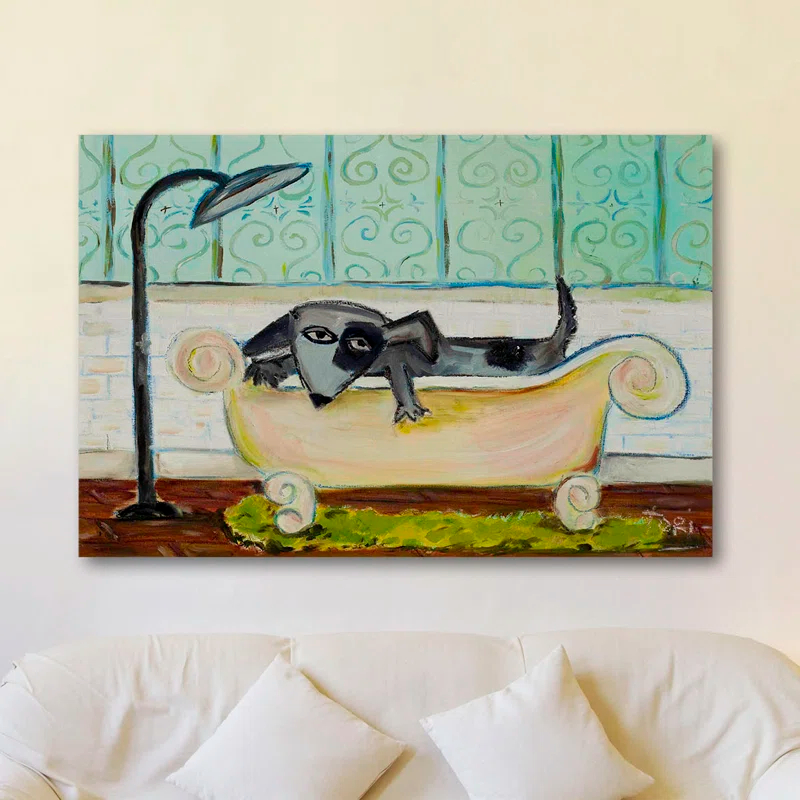 Marmont Hill " Dog Bath " by Tori Campisi Painting Print