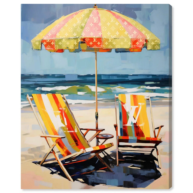 Art Remedy Glam Partners at the Beach Canvas Glam Coastal Wall Art by Art Remedy