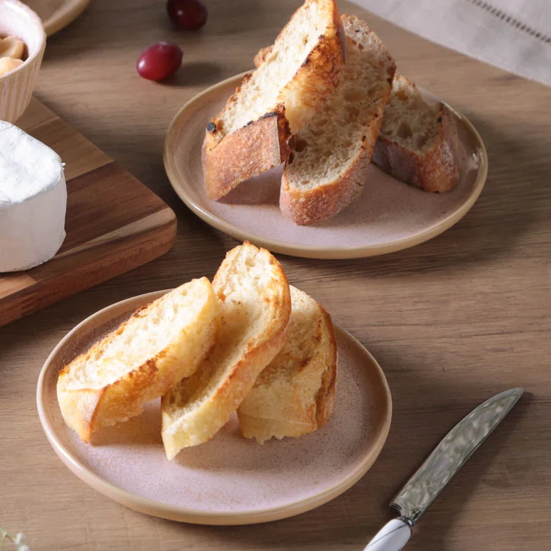 Porto Brasil Matte Black 6.1'' Stoneware Bread And Butter Plate (Set of 6)