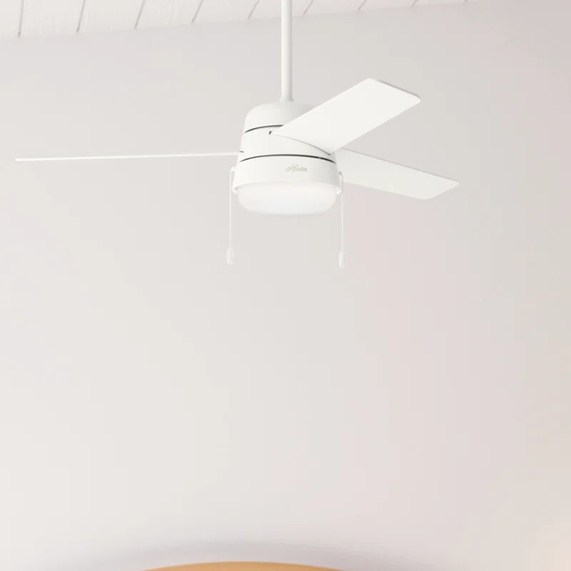 Hunter Fan 52" Aker 3 - Blade Indoor Standard Ceiling Fan with Pull Chain and Light Kit Included