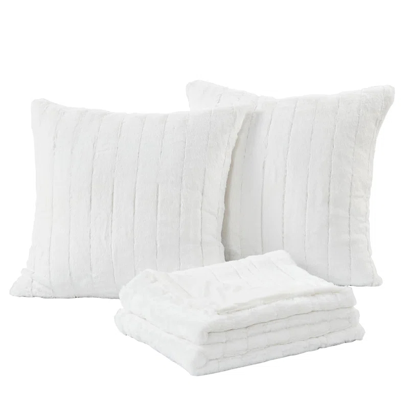 Home Soft Things Luxury Rabbit Faux Fur Throw Blanket