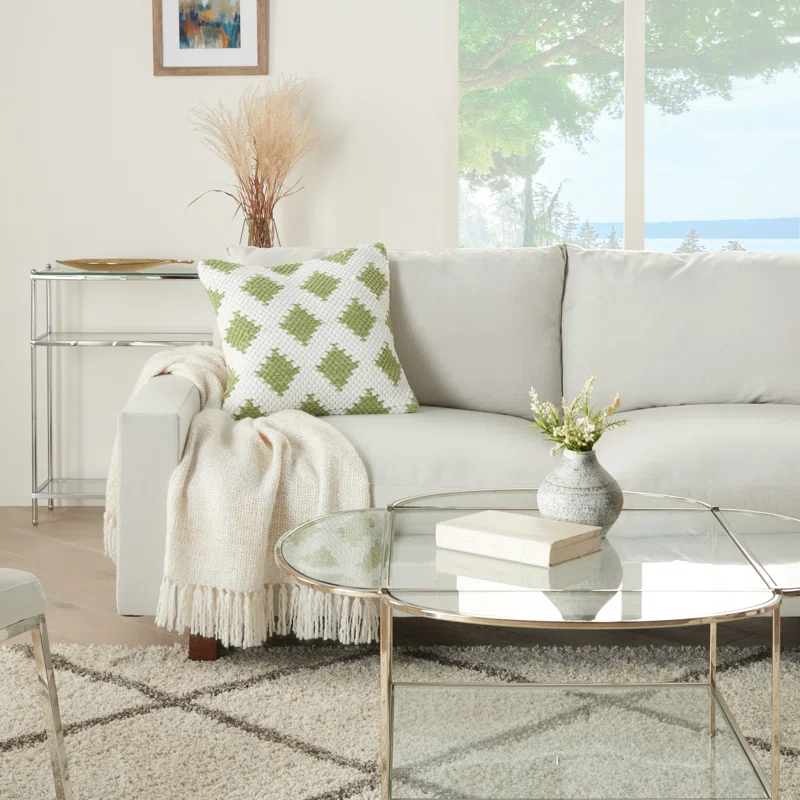 Geometric Cotton Throw Pillow
