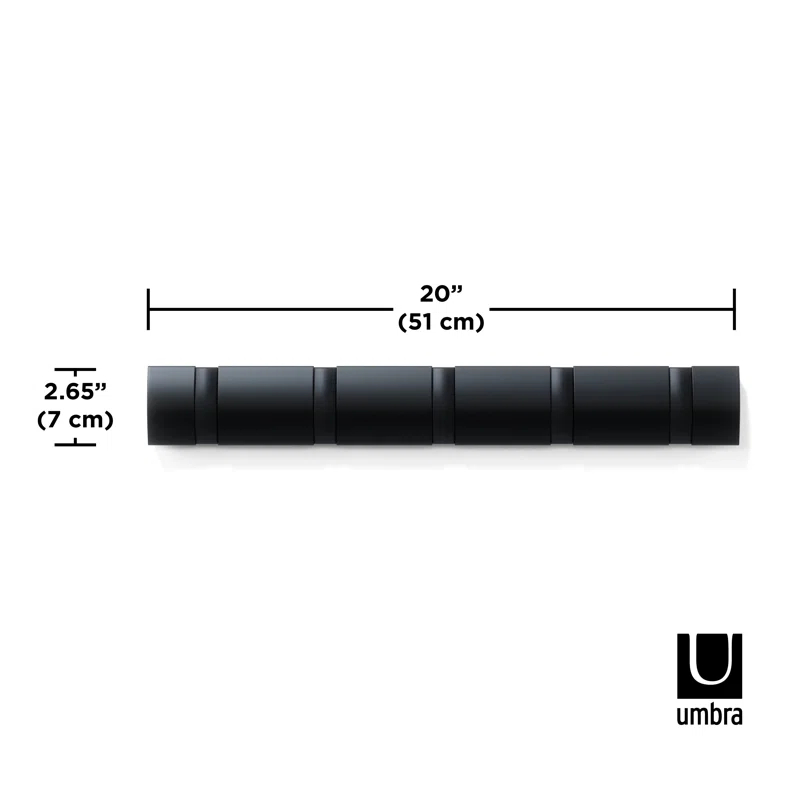 Umbra Flip Solid Wood Wall 5 - Hook Wall Mounted Coat Rack