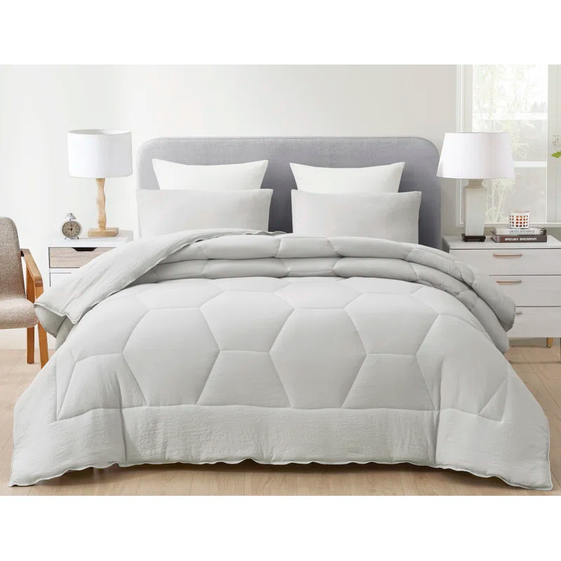 Washed Microfiber Bedding Standard Comforter Set