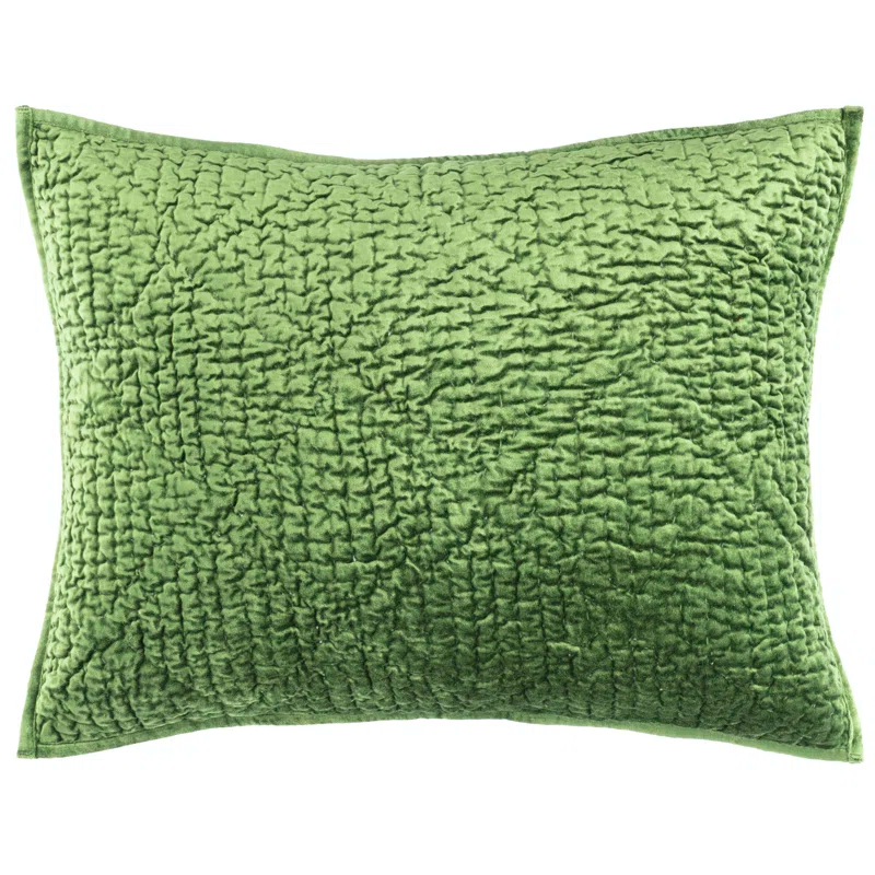 Pine Cone Hill Parisienne Velvet Evergreen Quilted Sham
