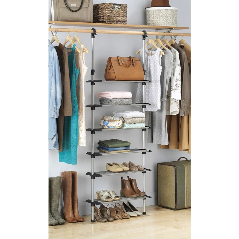 MAXAYA 6 Shelf Closet System - Adjustable Closet Maximizer