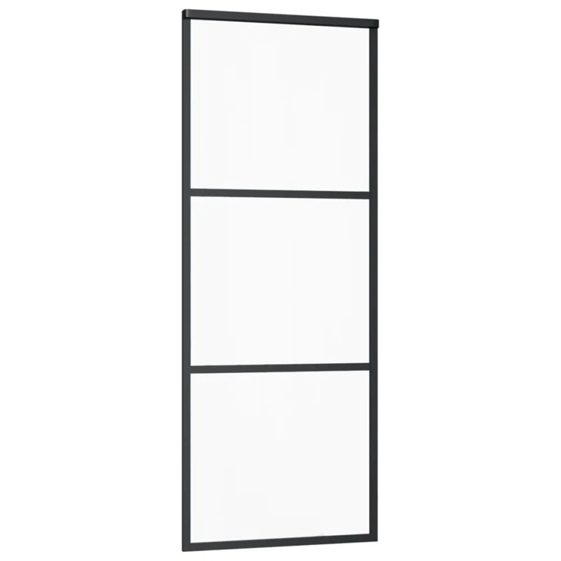 VidaXL 80.7'' Glass without Installation Hardware Kit Barn Door