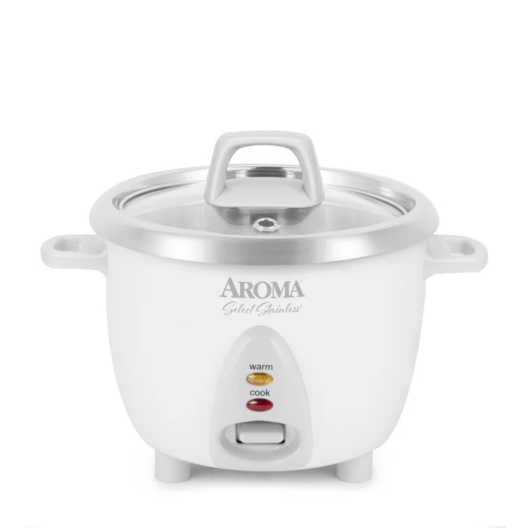 Aroma AROMA® Select Stainless® Pot Style Rice Cooker, Stainless Steel Inner Pot