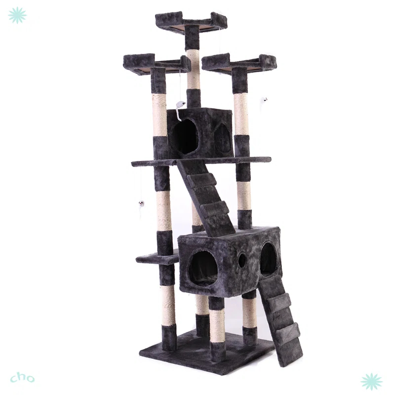 Tucker Murphy Pet™ Multi-Level Cat Tree Tower, Kitten Condo House With Scratching Posts