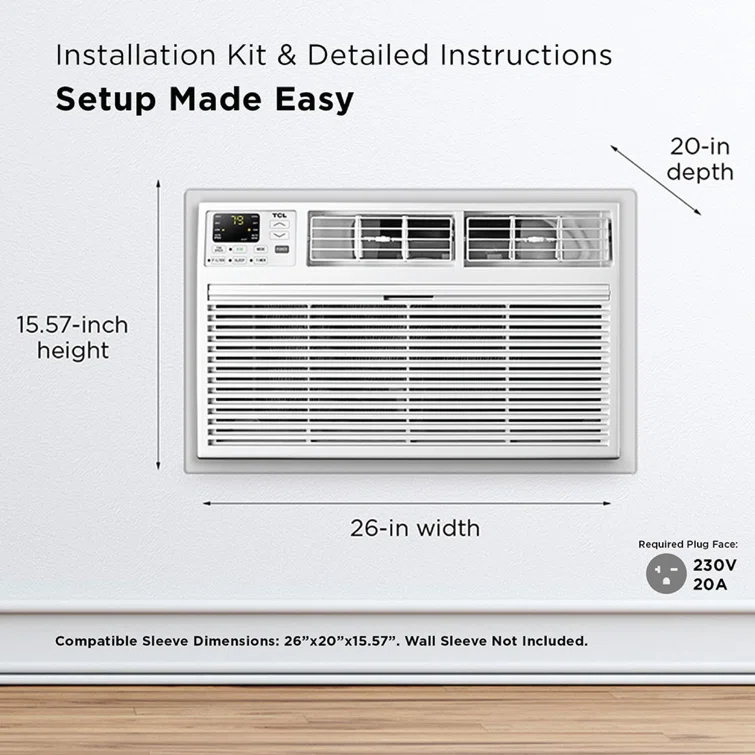TCL TCL 8,000 BTU Smart Through-the-Wall Air Conditioner with Heat