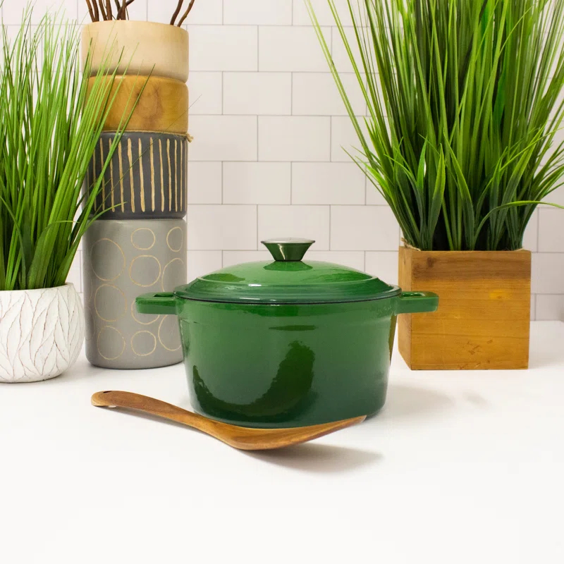 Prep & Savour Neo Cast Iron 3qt. Round Dutch Oven with Lid
