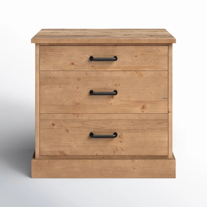 Ianna 3 Drawer Nighstand Honey Pine