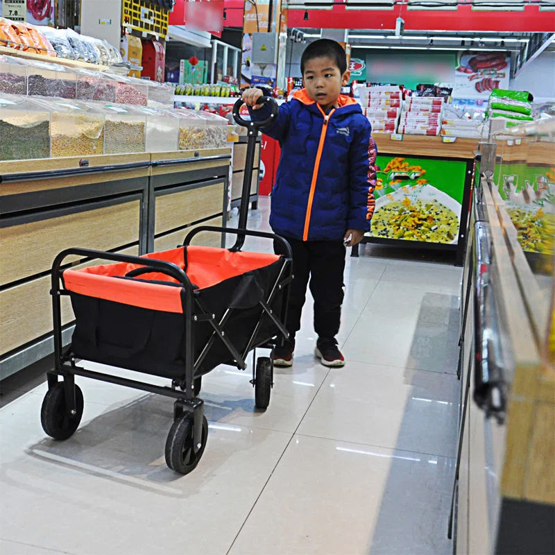 Mini Folding Wagon Garden Shopping Beach Cart