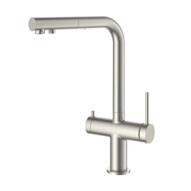KIBI KFF502BN KIBI Circular 2-in-1 Single Hole Pull Out Kitchen Faucet