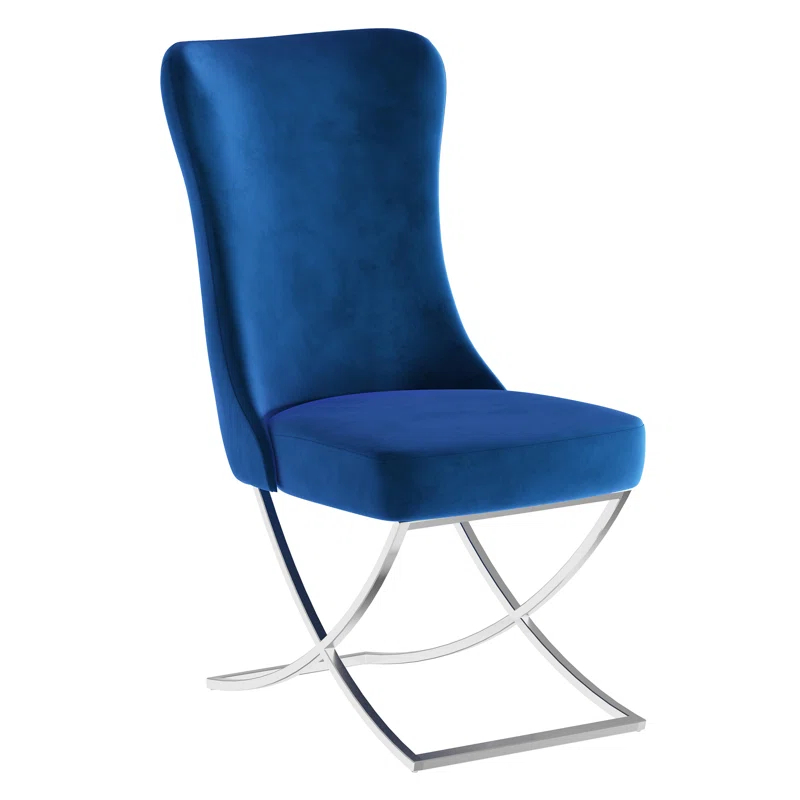 Orren Ellis Upholstered Modern Silver Legged Dining Chair, Set of 2 (Set of 2)