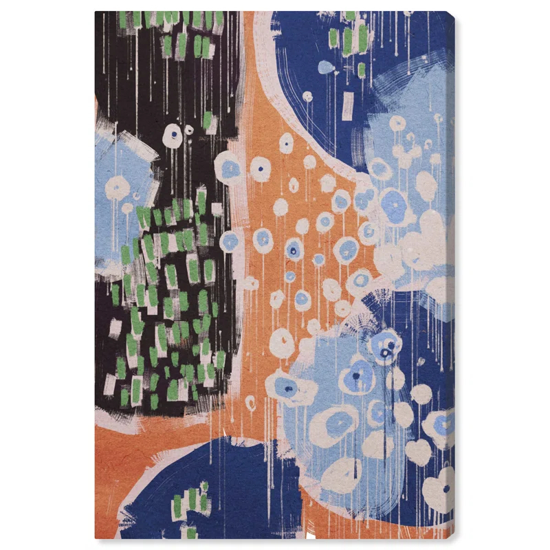 Art Remedy Raining Colors Retro Modern Abstract Wall Art by Art Remedy | Wayfair