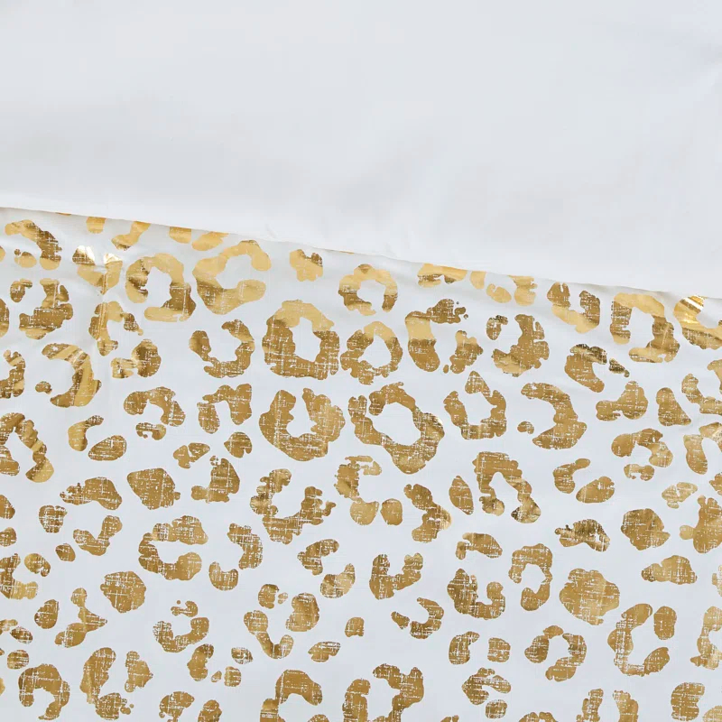 Lillie Metallic Animal Print Comforter Set