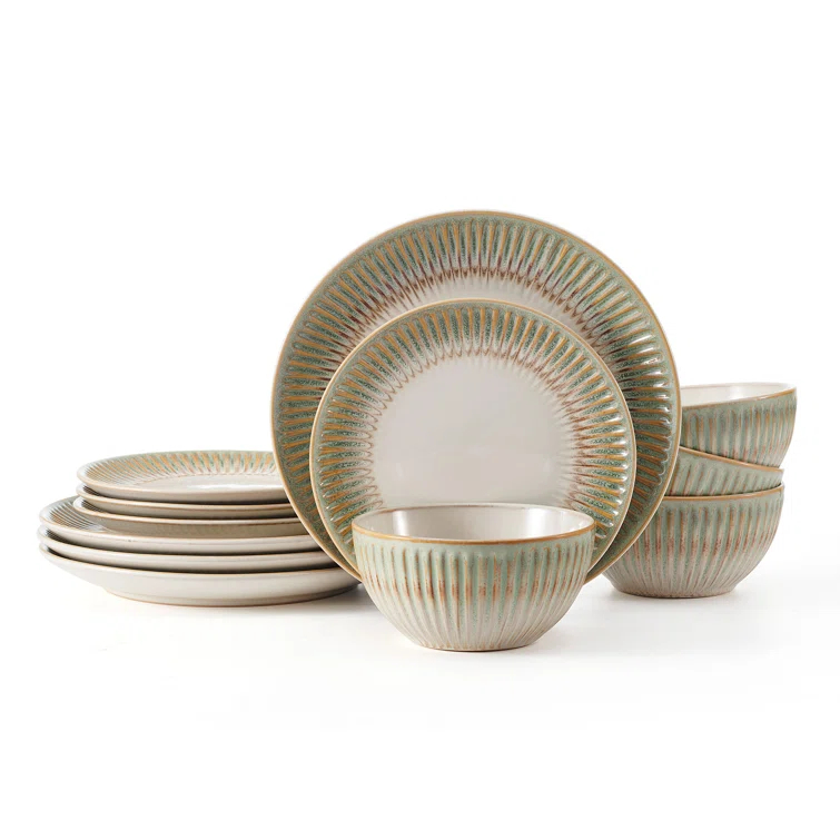 Pfaltzgraff Hensley 12-Piece Stoneware Dinnerware Set, Service for 4