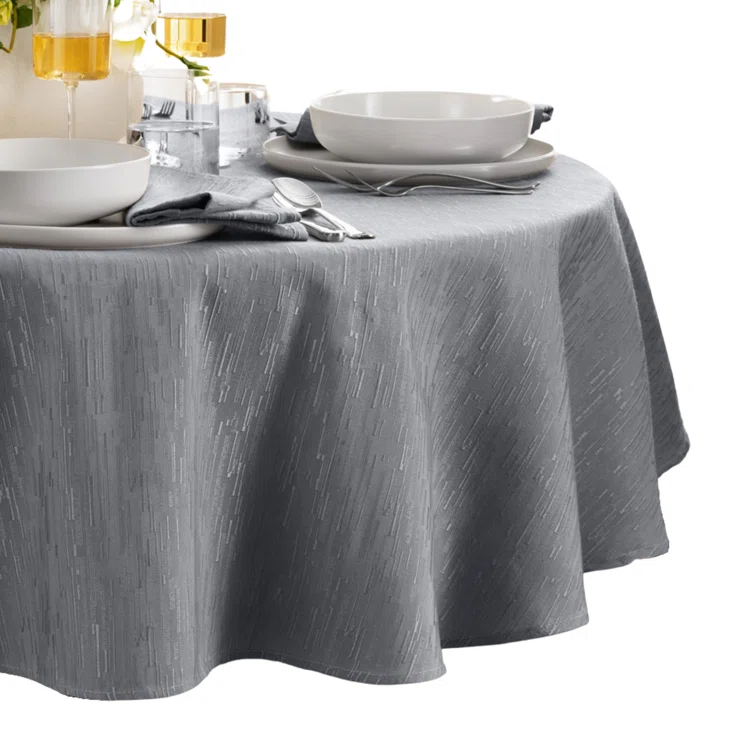 Latitude Run® Brosh Solid Texture Water and Stain Resistant Polyester Rectangle Tablecloth