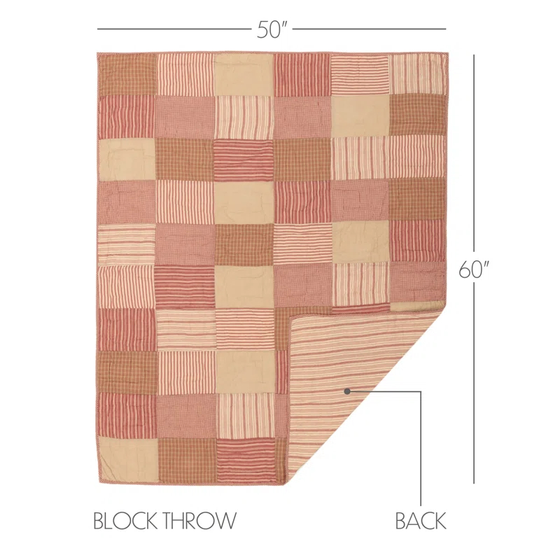 VHC Brands Sawyer Mill Handmade Throw Blanket