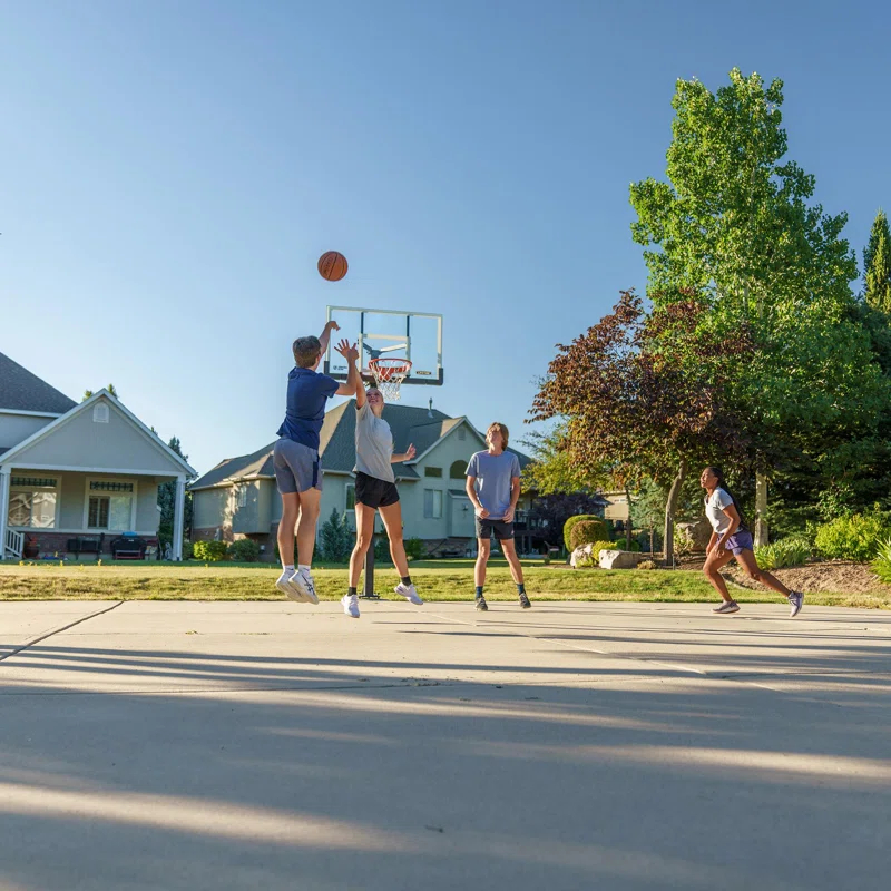 Lifetime Lifetime Height Adjustable Bolt Down Basketball Hoop (54" Tempered Glass Backboard)