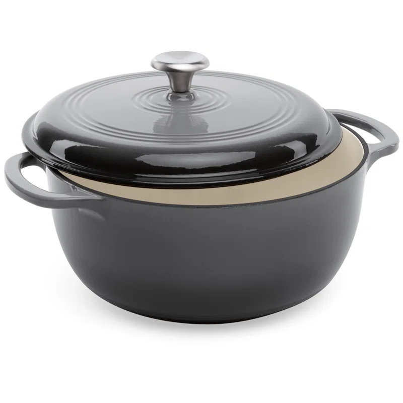 Best Choice Products Enamel Cast-Iron Dutch Oven, Heavy-Duty Cookware w/ Dual Handles, Lid