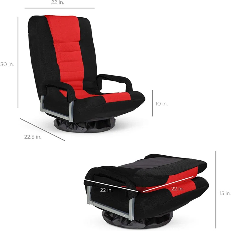 Trule Trule Reclining Swiveling Rocker Game Chair with Footrest