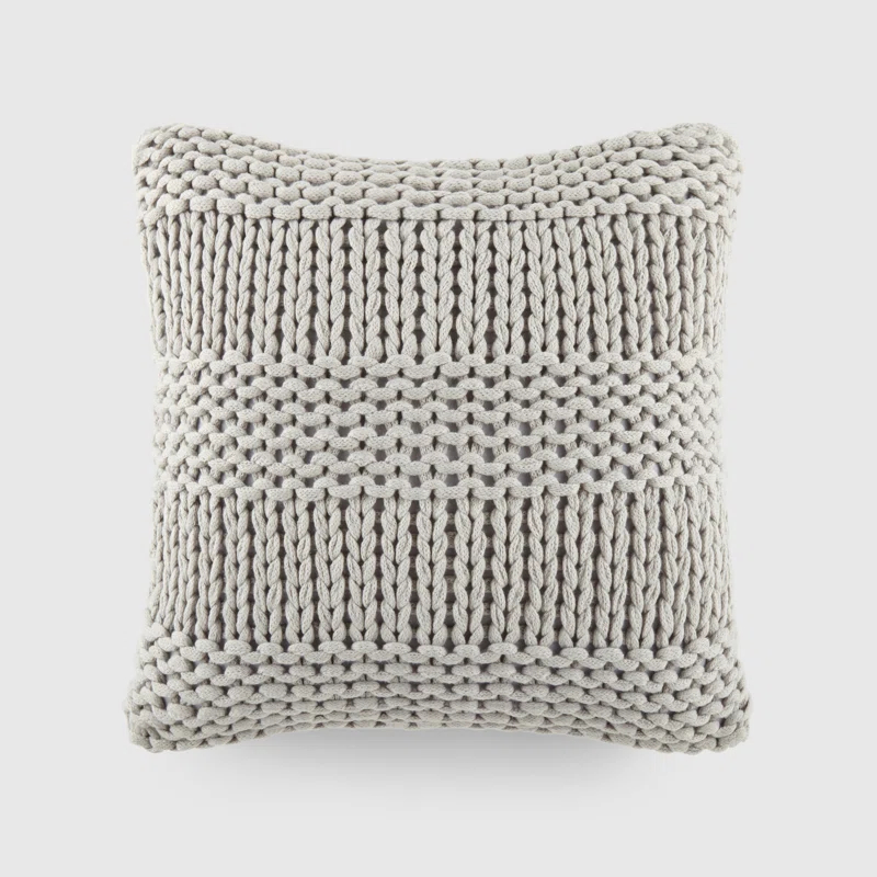 Becky Cameron Cozy Chunky Knit Acrylic Decor Throw Pillow