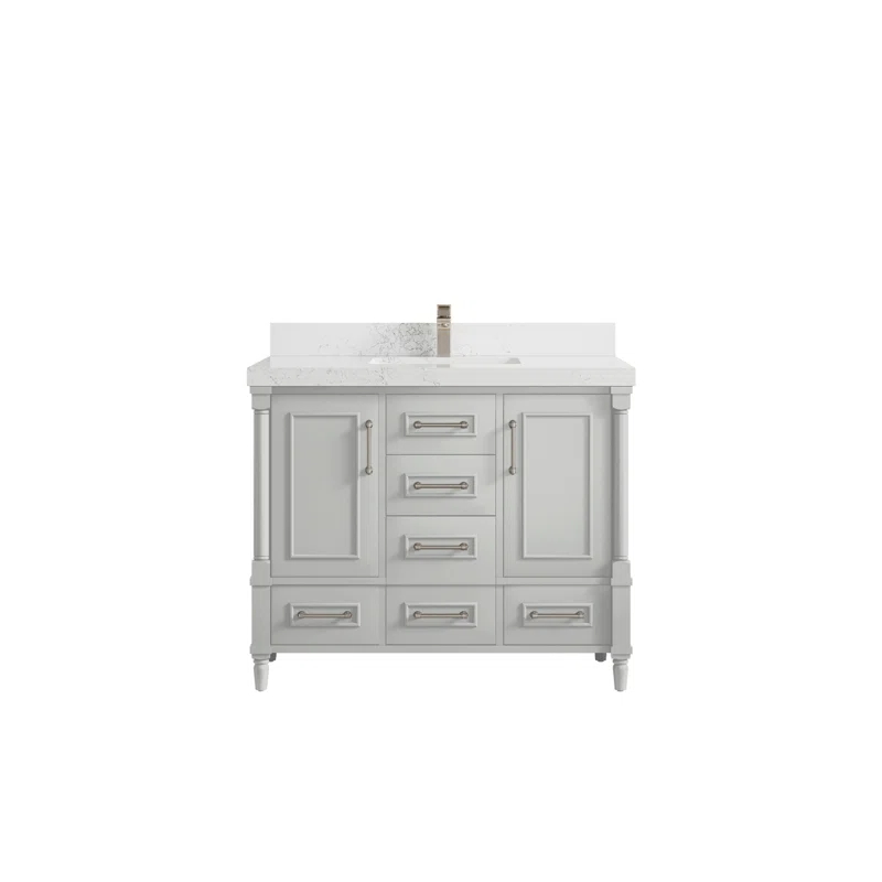 Willow Collections Aberdeen 42'' Single Bathroom Vanity with Quartz Top