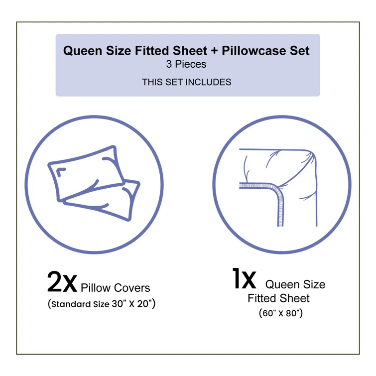 Ambesonne Microfiber Paisley Sheet Set (Set of 3)
