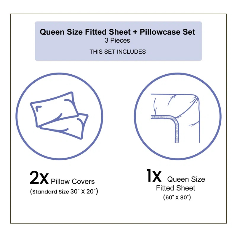 Ambesonne Microfiber Paisley Sheet Set (Set of 3)