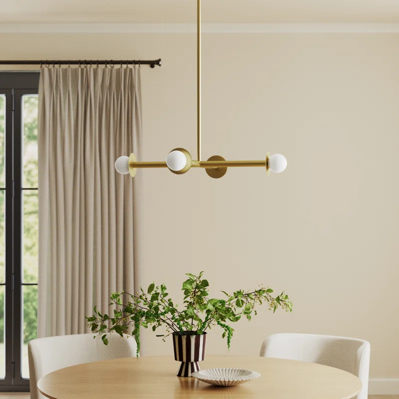 Nodes Wide Chandelier by Kelly Wearstler - Burnished Brass