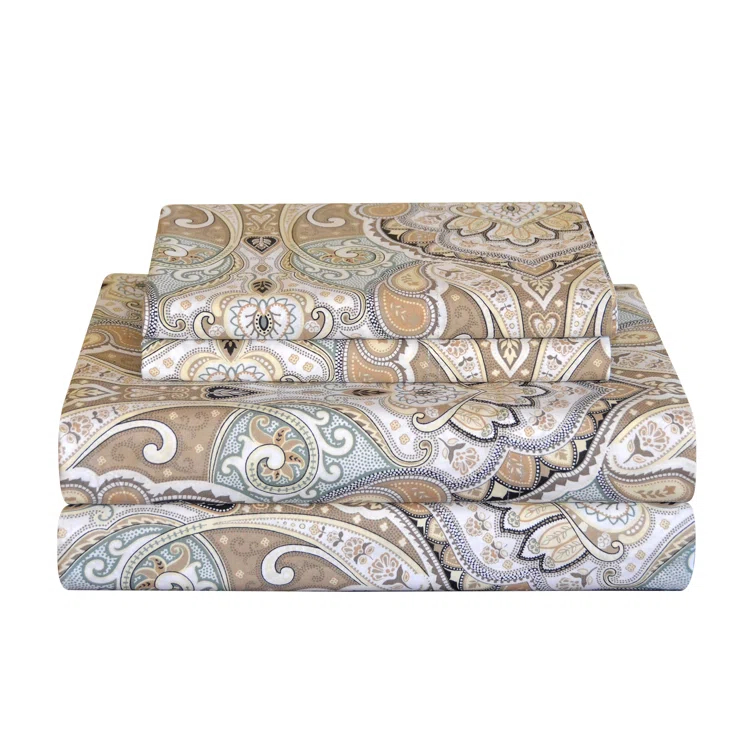Pointehaven Percale Paisley Sheet Set