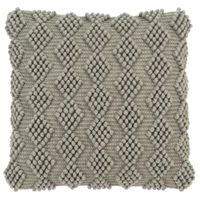 Safavieh Camie Embroidered Wool Blend Reversible Throw Pillow