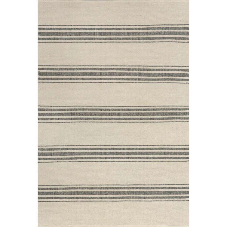 Breakwater Bay Aloizas Striped Cotton Area Rug | Wayfair