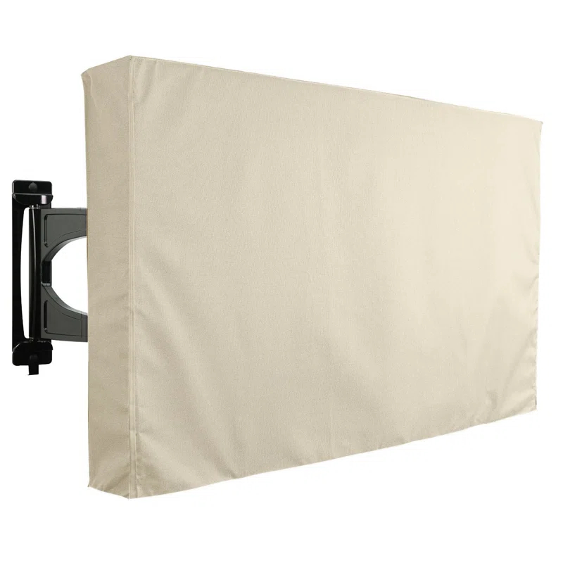 Khomo Gear Universal Weatherproof TV Cover – All-Season Protection for Flat Panel TVs, Water-Resistant, Breathable Material with Remote Pocket