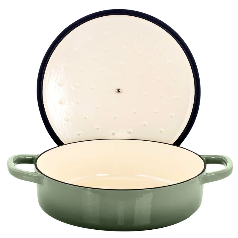 Crock-Pot Artisan 5 qt. Non-Stick Cast Iron Round Braiser with Lid