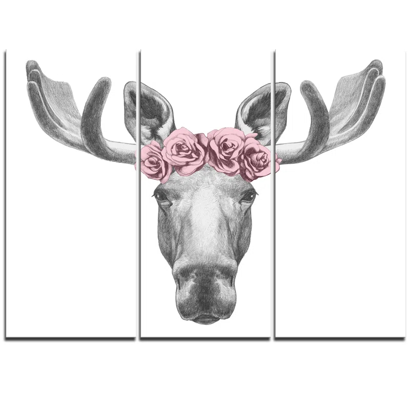 Design Art Designart - 3 Piece Graphic Art on Wrapped Canvas Set | Wayfair