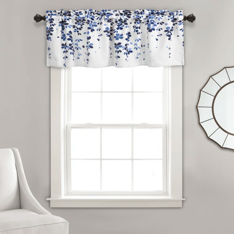 Lush Decor Weeping Flower Floral Tailored 52'' W Window Valance