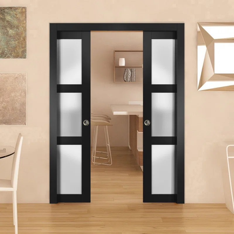 SARTODOORS Lucia Frosted Glass Sliding Closet Doors