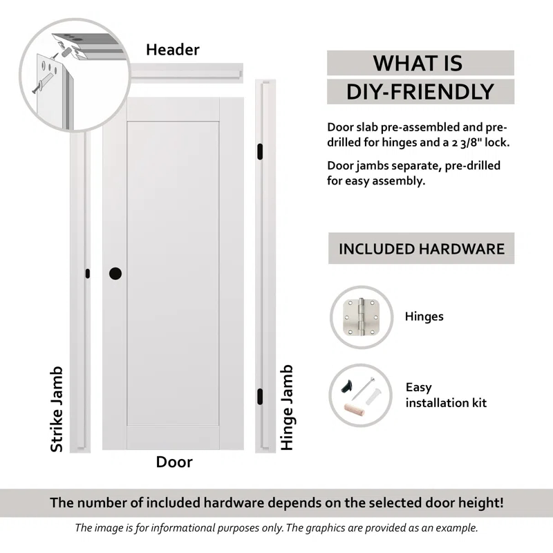 Belldinni Della DIY-FRIENDLY Manufactured Wood and Frosted Glass Single Prehung Standard Door