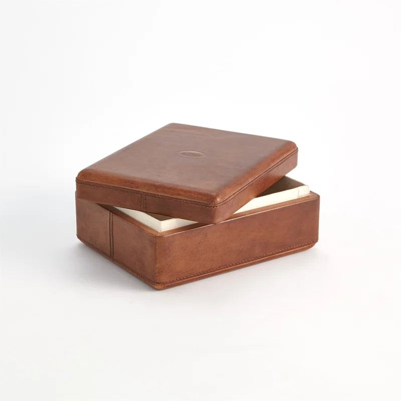 Global Views Signature Tobacco Covered Box-Lg