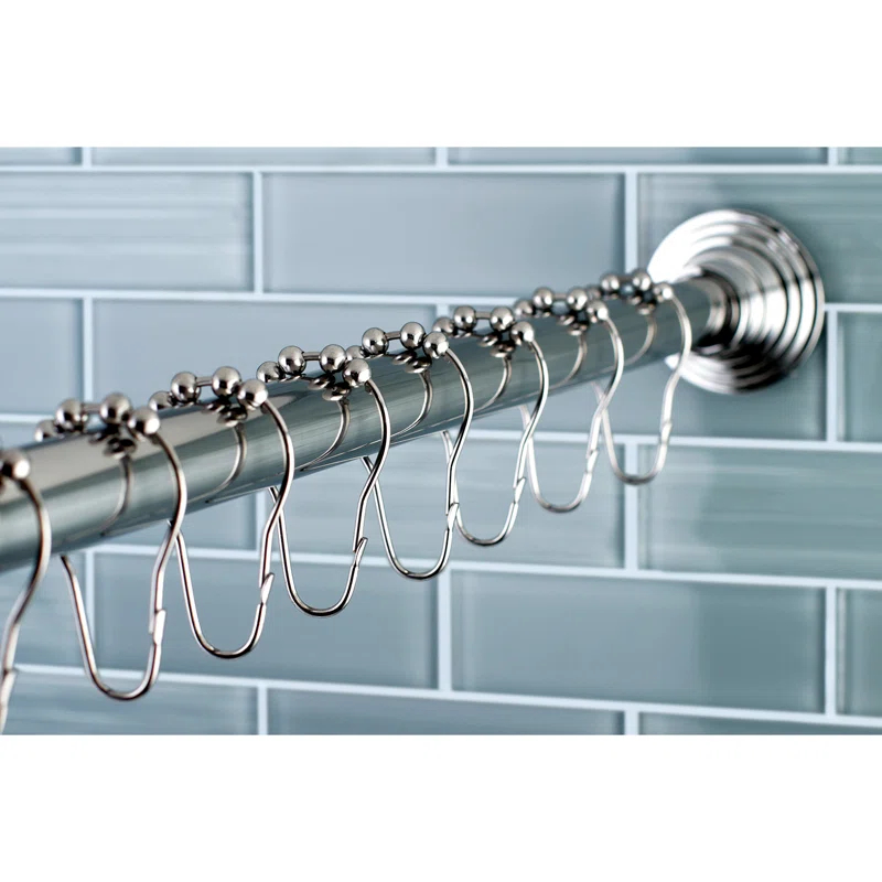 Kingston Brass Kingston Brass Edenscape 60-Inch to 72-Inch Adjustable Shower Curtain Rod with Rings