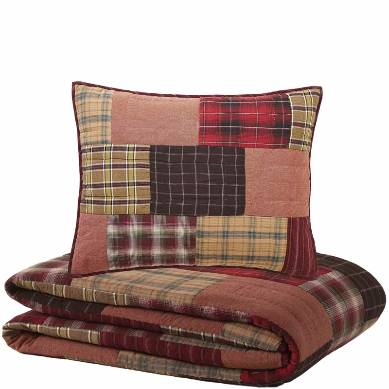 VHC Brands Wyatt Rustic Cotton Patchwork Quilt Set