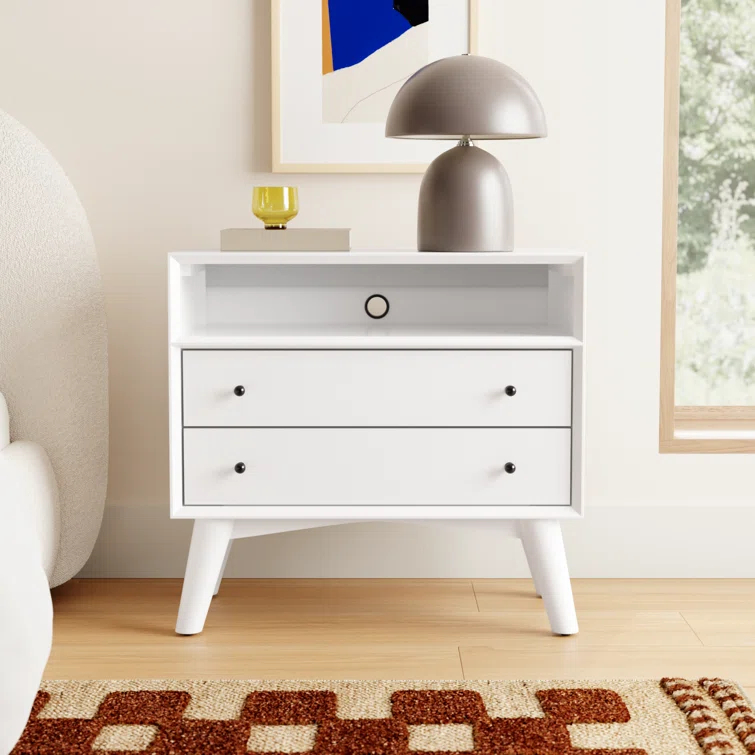 Williams 2-Drawer Nightstand with Shelf
