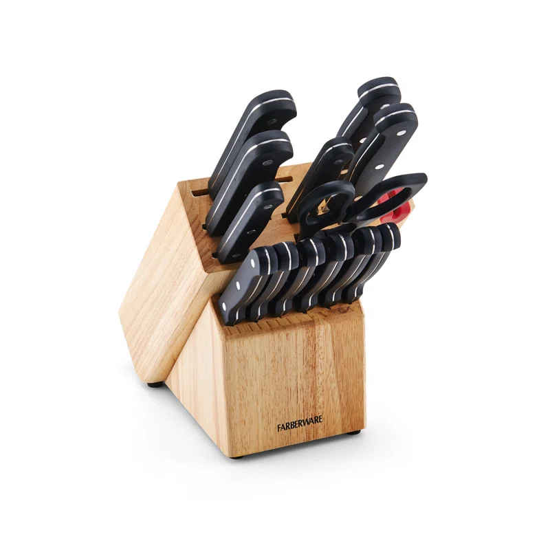 Farberware Farberware Edgekeeper 14-Piece Triple-Rivet Knife Block Set with Built-In Sharpener