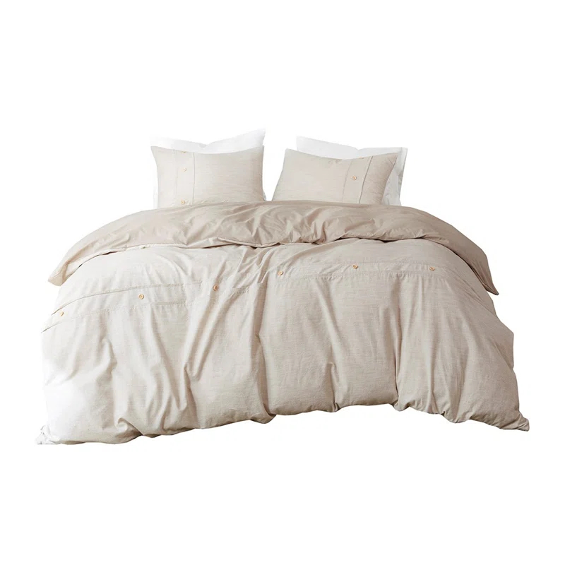 Gracie Mills Gracie Mills Jennings Modern Farmhouse Organic Cotton Duvet Cover Set