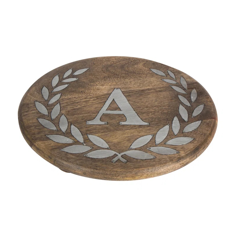 The GG Collection GG Wood Round 1 Piece Trivet