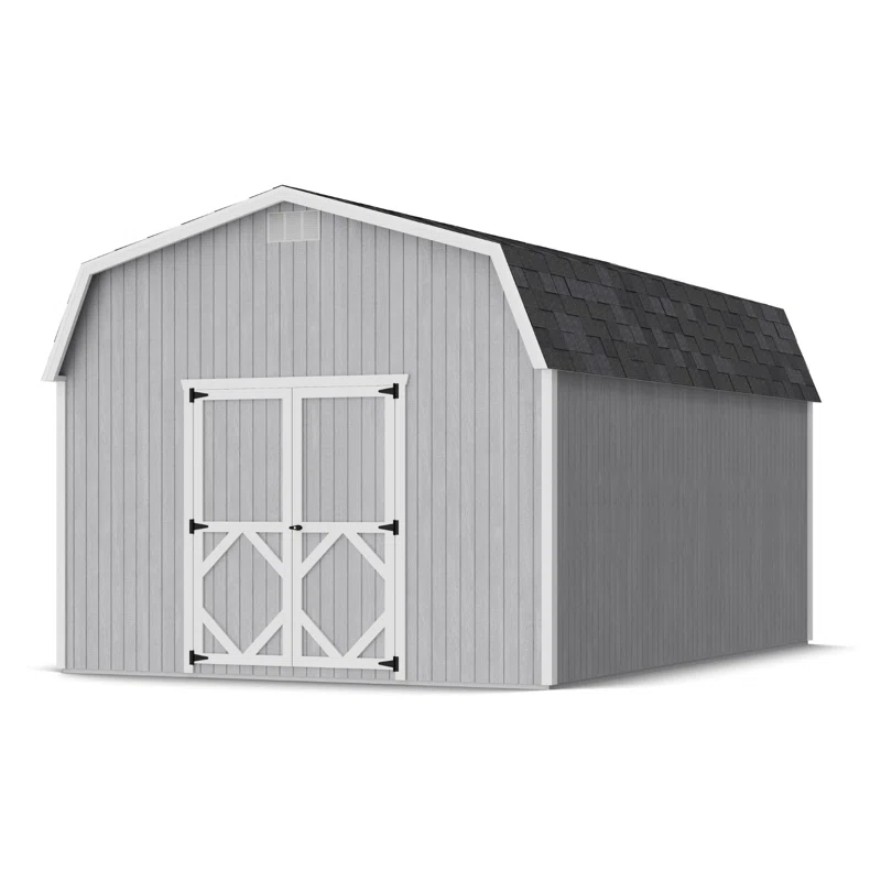 Little Cottage Co. Classic Gambrel Outdoor Wood Storage Barn with 6 ft. Sidewalls